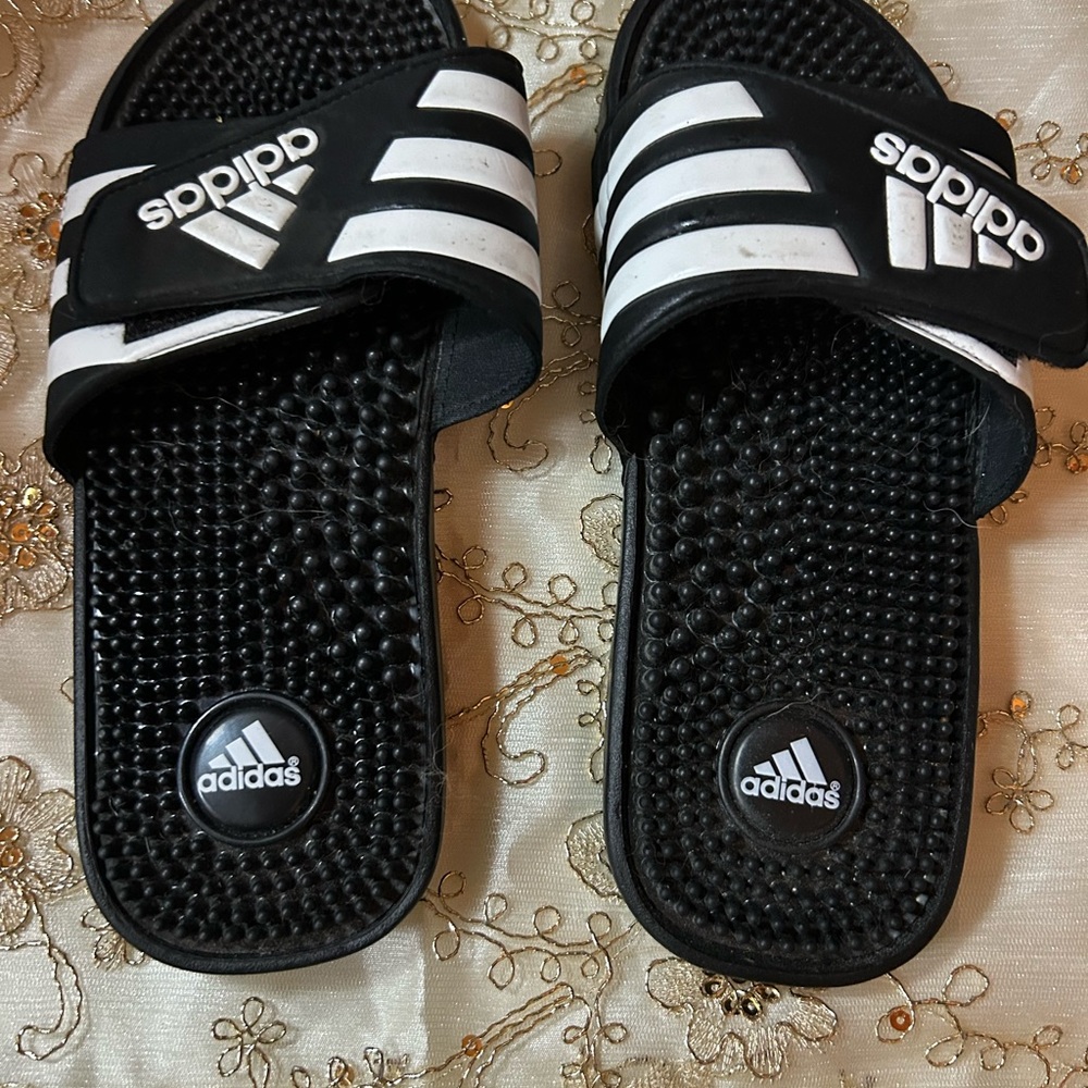 Adidas Kids Black and White Sandals